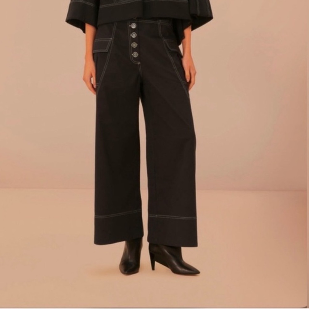 FARM Rio Wide Leg Twill Pant